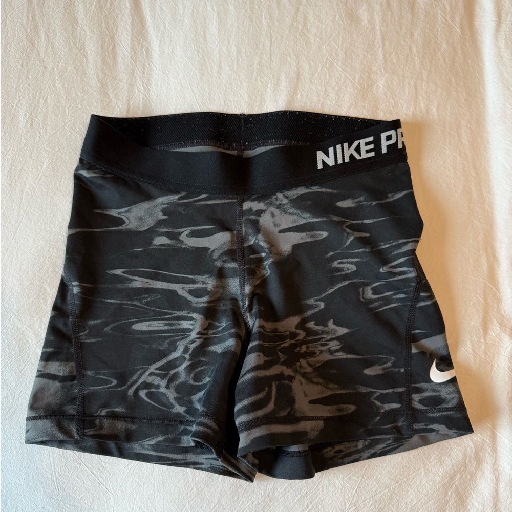 Nike Pro Dri-FIT Black and Gray Athletic Shorts